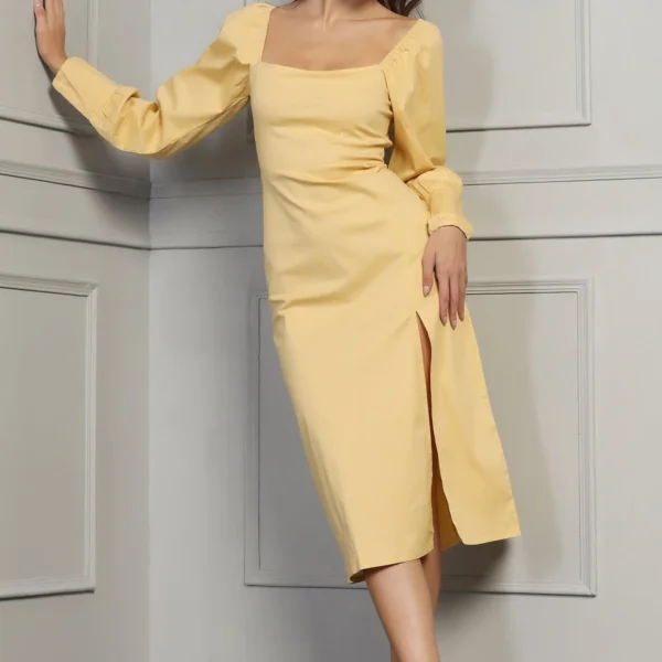 French Style Dress - Lemon