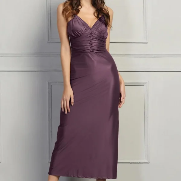 French Purple Bodycon Dress