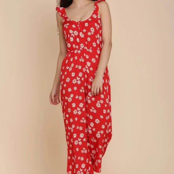 Floral Jumpsuit - Red