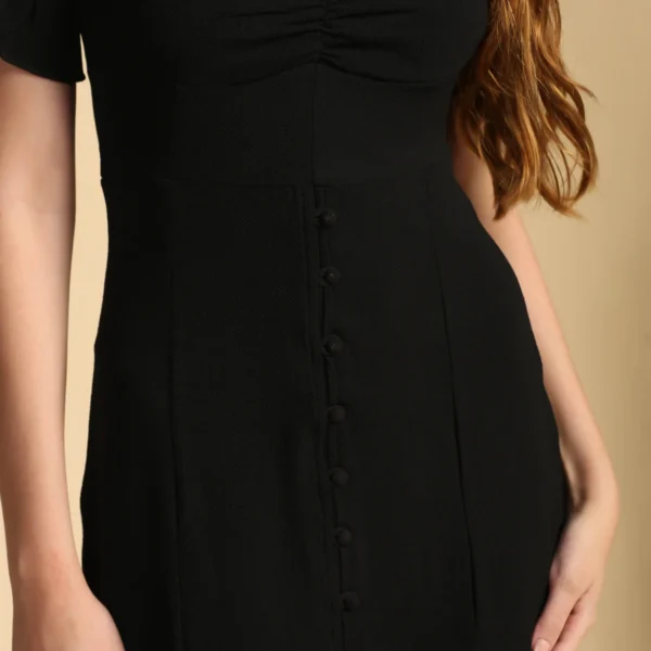 Sweetheart Buttoned Dress