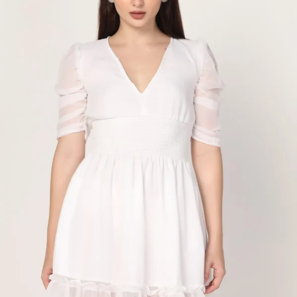 Skater Dress in White