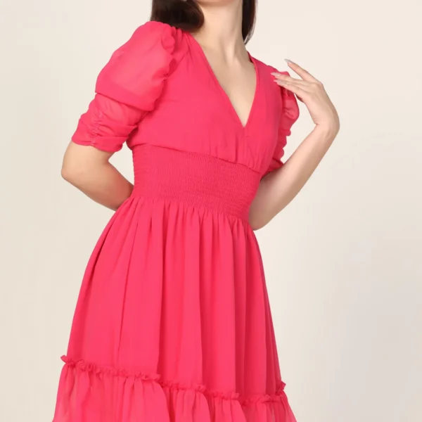 Skater Dress in Hot Pink